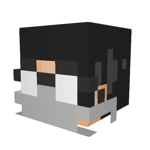 Qett Minecraft avatar head, 3D render