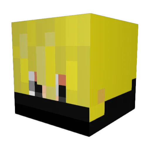 Qeyo15 Minecraft avatar head, 3D render