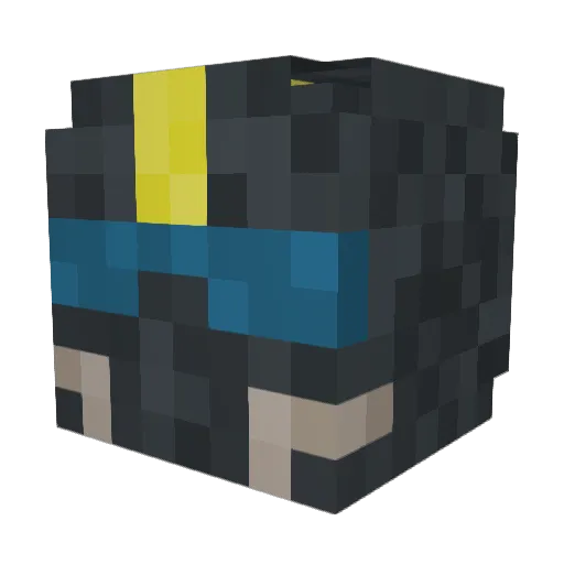 Qfinity_ Minecraft avatar head, 3D render