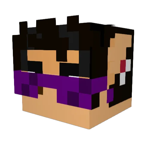 Qfu Minecraft avatar head, 3D render