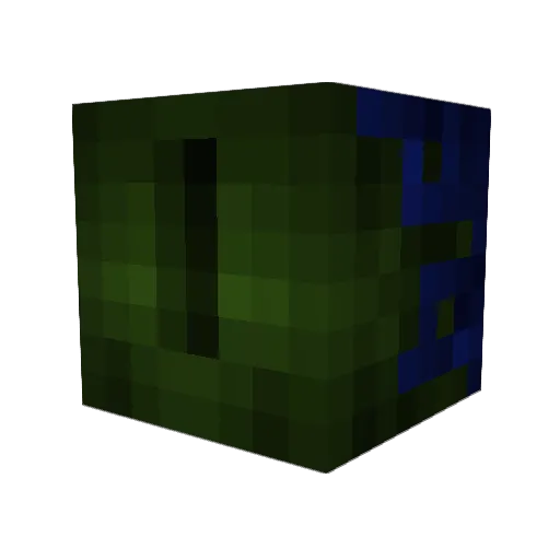 Qfxho Minecraft avatar head, 3D render