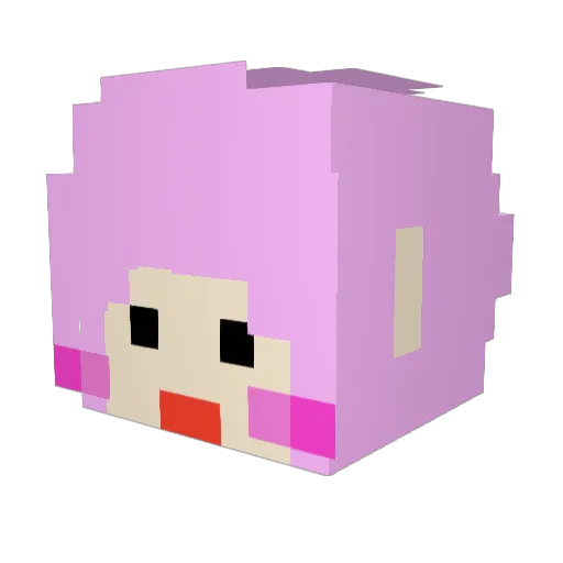QhEjd Minecraft avatar head, 3D render