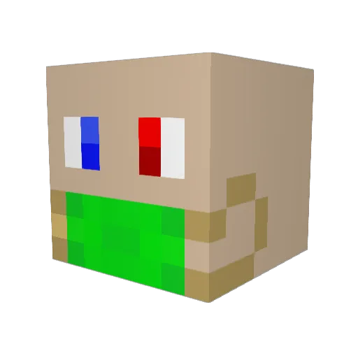 Qi8347 Minecraft avatar head, 3D render
