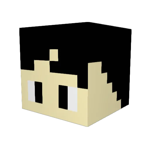 QiHuCTX Minecraft avatar head, 3D render