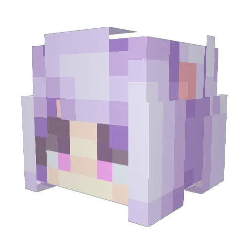 QiShiny Minecraft avatar head, 3D render