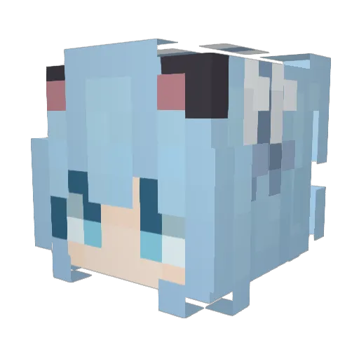 QiYuZhong Minecraft avatar head, 3D render