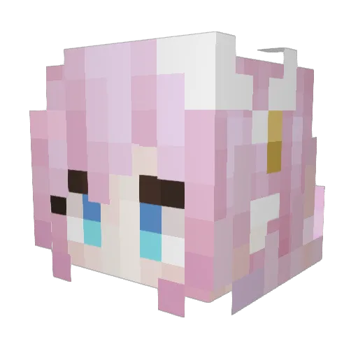 QiYueHuLing Minecraft avatar head, 3D render