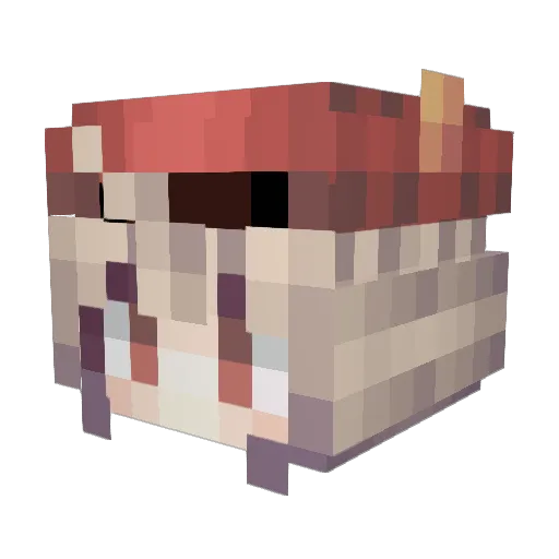 Qi_Qi1 Minecraft avatar head, 3D render