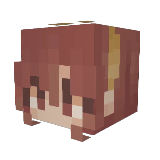 Qialle Minecraft avatar head, 3D render