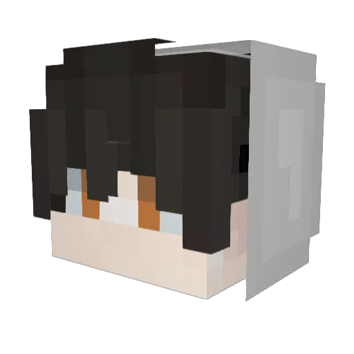 QianGeF Minecraft avatar head, 3D render