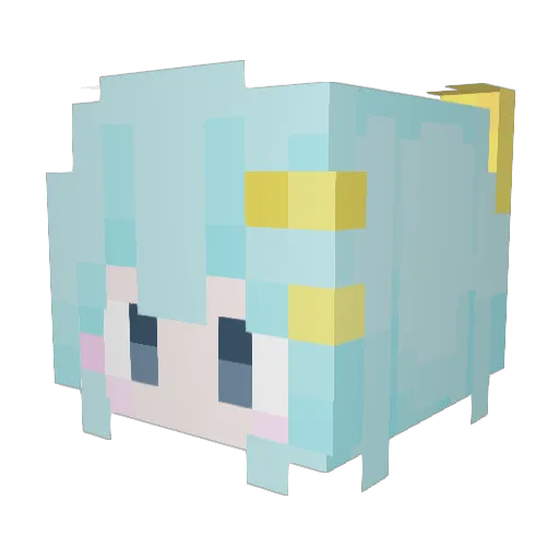 QianHuiii Minecraft avatar head, 3D render