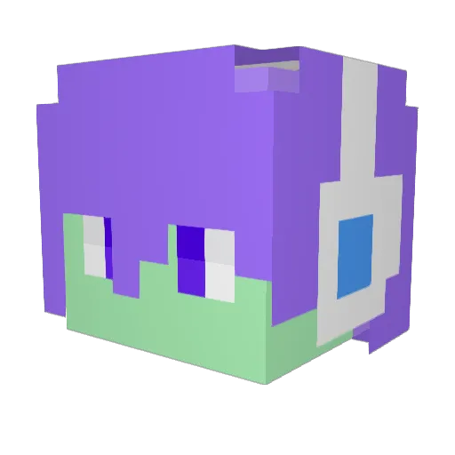QianZaiX Minecraft avatar head, 3D render