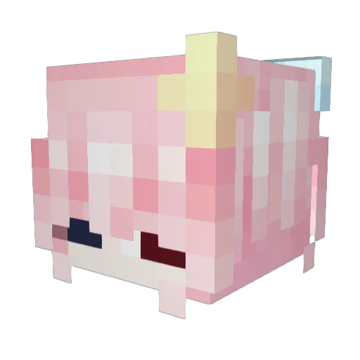 Qian_Mu_EAA Minecraft avatar head, 3D render