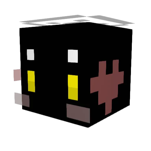 Qian_Ning_ Minecraft avatar head, 3D render