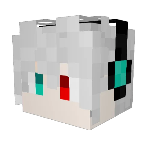 Qian_Ruo Minecraft avatar head, 3D render