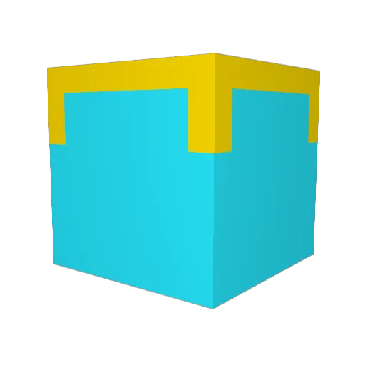 Qian_er Minecraft avatar head, 3D render