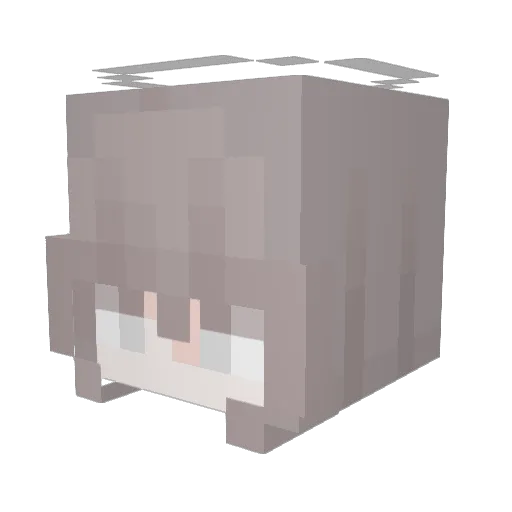 Qianmoluoqi Minecraft avatar head, 3D render