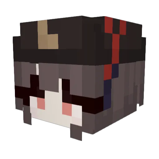 Qiaobei_ Minecraft avatar head, 3D render