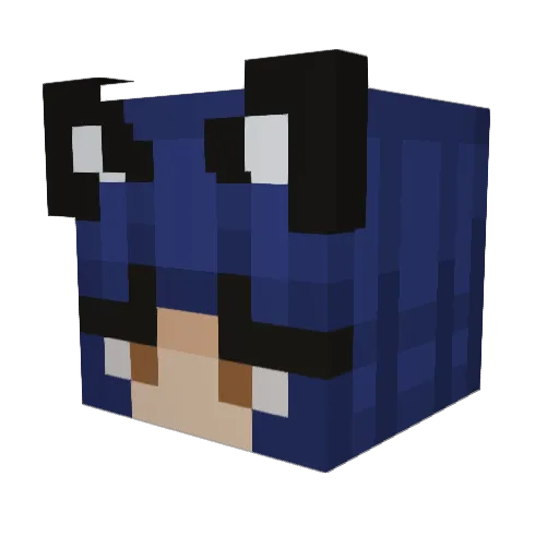 Qiblia Minecraft avatar head, 3D render