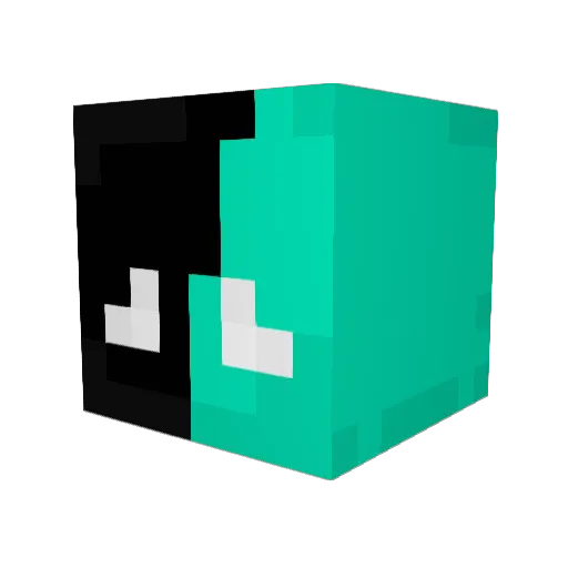 Qicto Minecraft avatar head, 3D render
