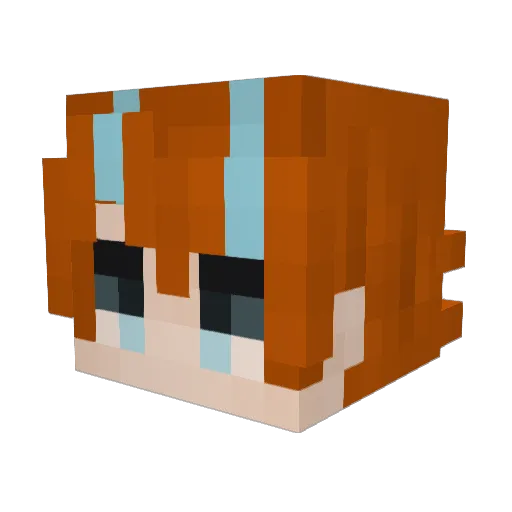 Qidasaur Minecraft avatar head, 3D render