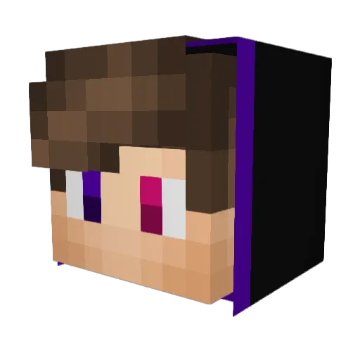Qieany Minecraft avatar head, 3D render