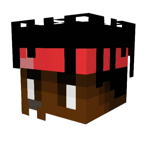 Qiev Minecraft avatar head, 3D render