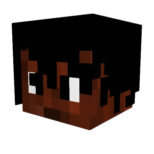 Qifus Minecraft avatar head, 3D render