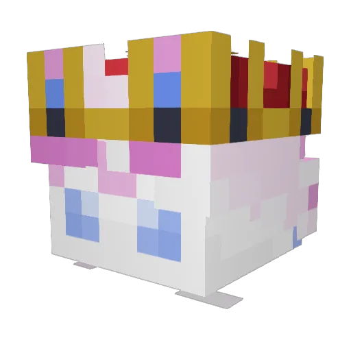 Qiju Minecraft avatar head, 3D render