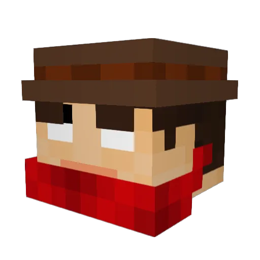 QikDraw Minecraft avatar head, 3D render