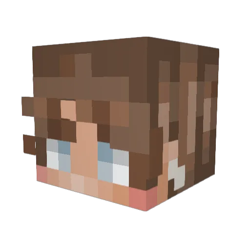 QikKick Minecraft avatar head, 3D render