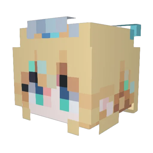 Qikong_233 Minecraft avatar head, 3D render