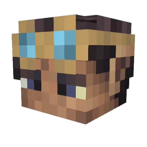 Qilyan Minecraft avatar head, 3D render