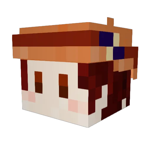 Qimi512 Minecraft avatar head, 3D render
