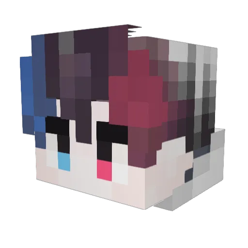 Qiming_Xu Minecraft avatar head, 3D render