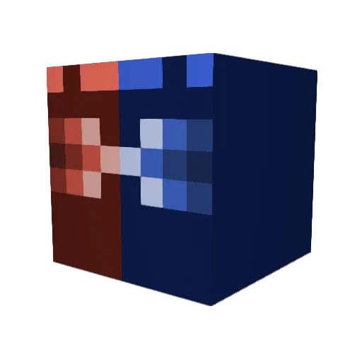 Qimostatist Minecraft avatar head, 3D render