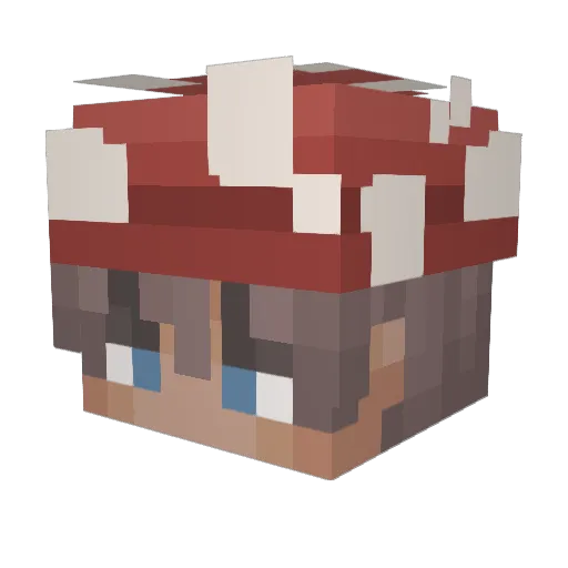 Qincy Minecraft avatar head, 3D render