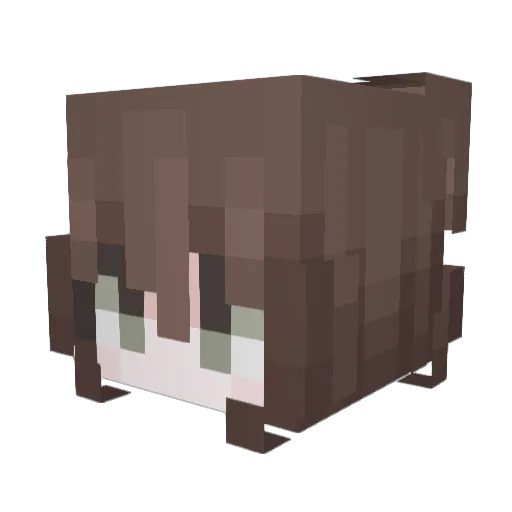 Qing2025 Minecraft avatar head, 3D render