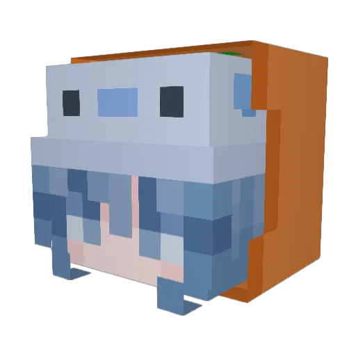 Qing2434 Minecraft avatar head, 3D render