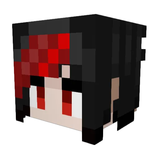 QingDouTX Minecraft avatar head, 3D render
