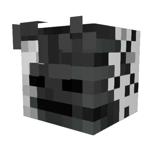 QingKuru Minecraft avatar head, 3D render