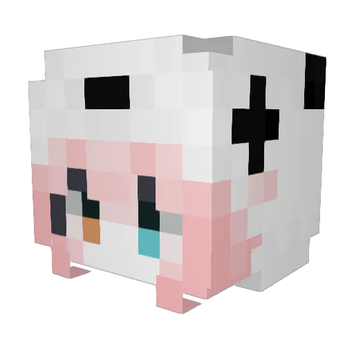 QingLeaves Minecraft avatar head, 3D render