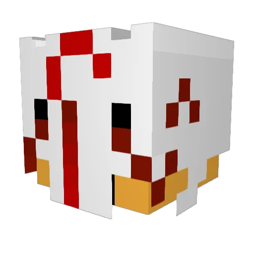 QingQangQong Minecraft avatar head, 3D render