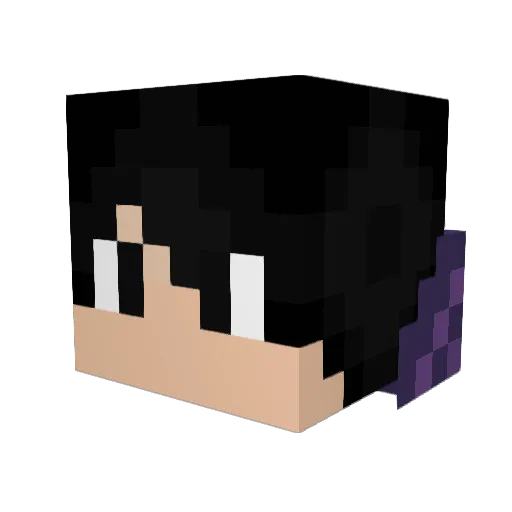 Qingbling Minecraft avatar head, 3D render