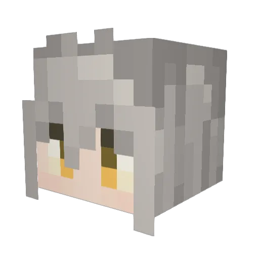 Qinghe002 Minecraft avatar head, 3D render