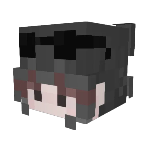 QinglNing Minecraft avatar head, 3D render