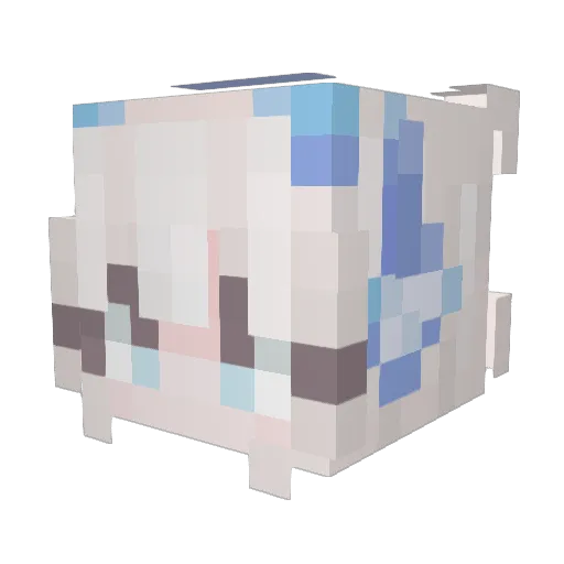 Qingyvye Minecraft avatar head, 3D render