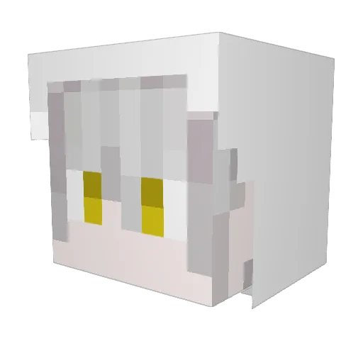Qinmo_official Minecraft avatar head, 3D render