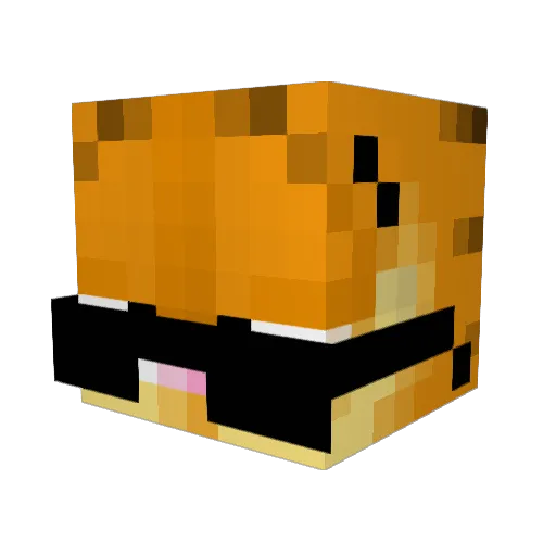 Qinone Minecraft avatar head, 3D render