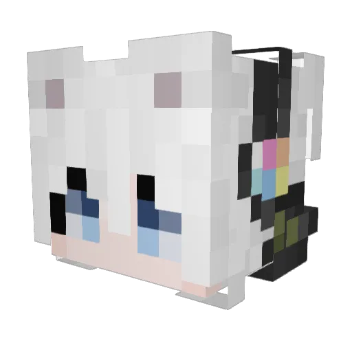 Qinsevn Minecraft avatar head, 3D render